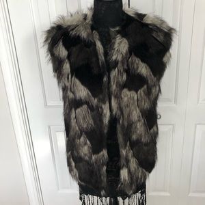 Multi color  faux fur vest